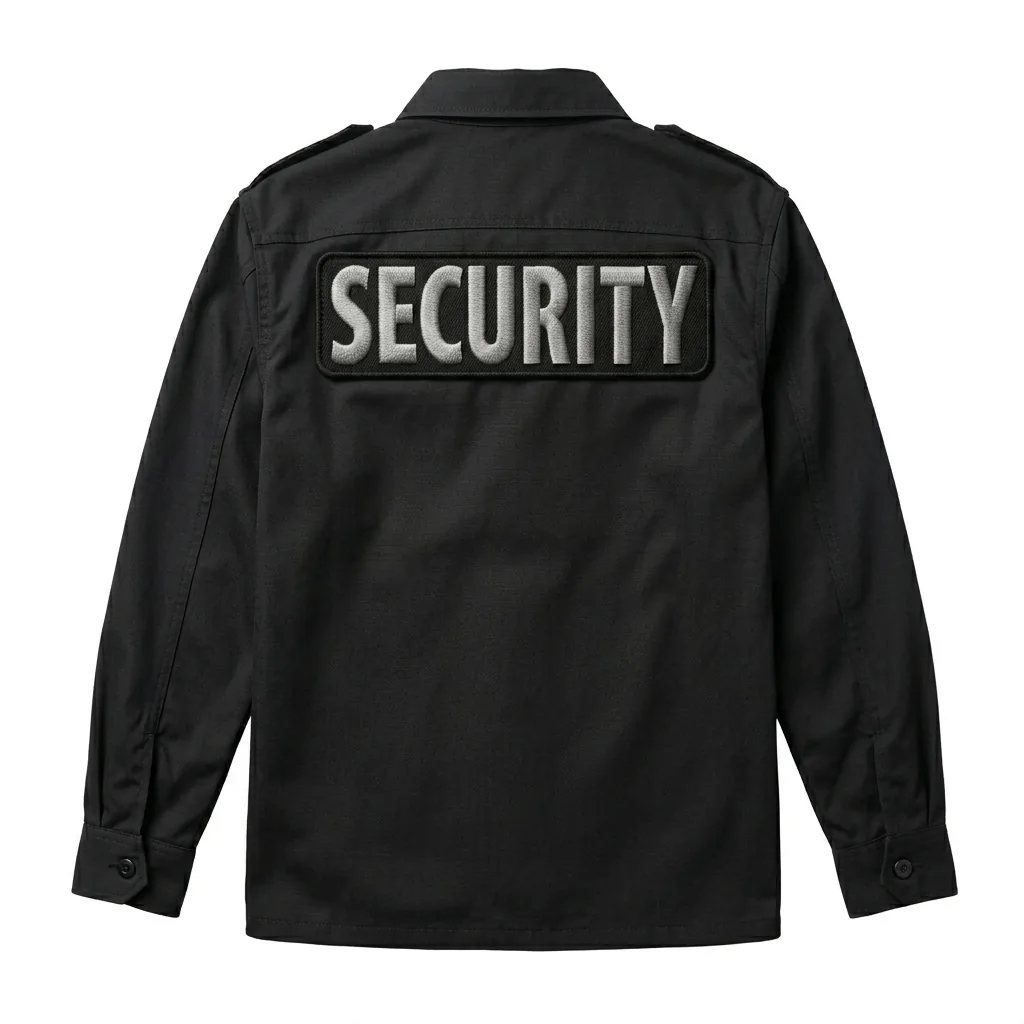 Corporate uniform with embroidered crest
