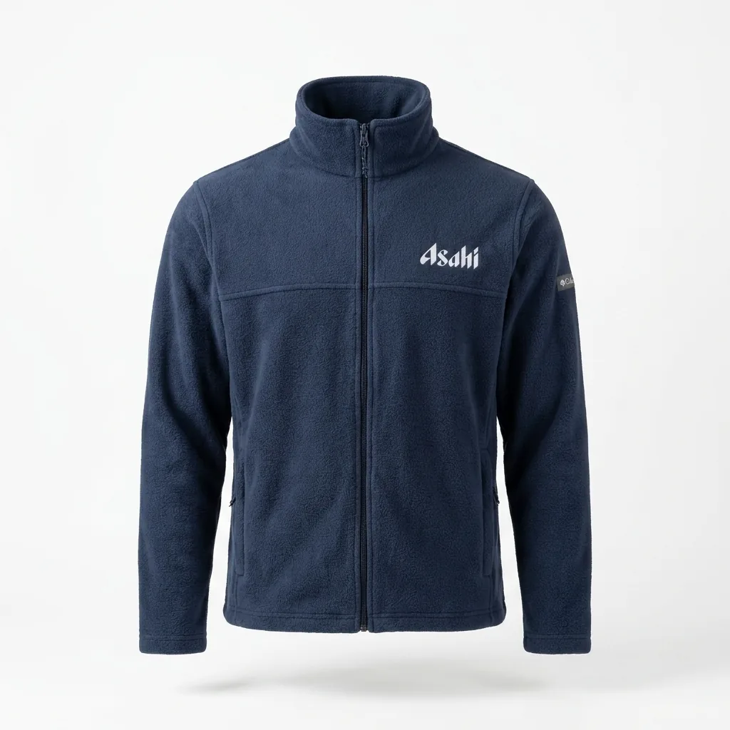Branded corporate fleece with embroidered logo